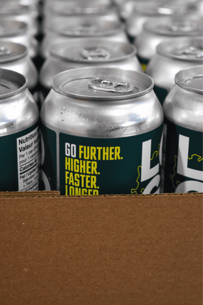 The back of a can of LOGO Pilsner
